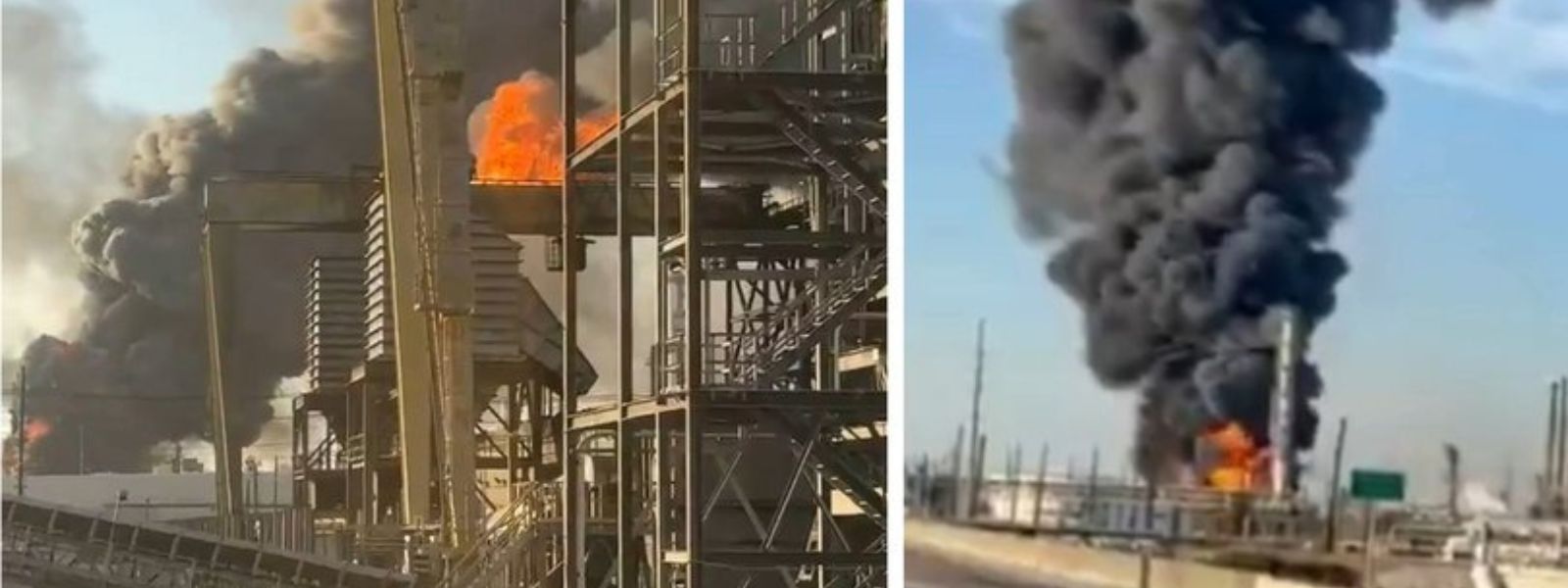 Huge Oil Refinery Explosion Near Texas Coast